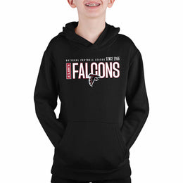 Atlanta Falcons NFL Youth Modern Endzone Football Fleece Hooded Sweatshirt - Black