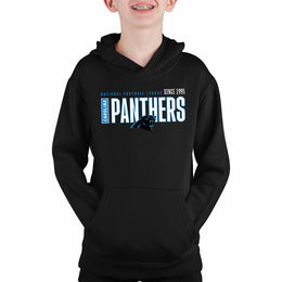 Carolina Panthers NFL Youth Modern Endzone Football Fleece Hooded Sweatshirt - Black