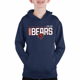 Chicago Bears NFL Youth Modern Endzone Football Fleece Hooded Sweatshirt - Navy