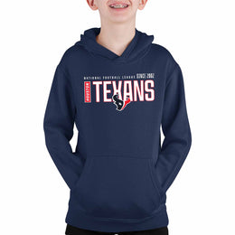 Houston Texans NFL Youth Modern Endzone Football Fleece Hooded Sweatshirt - Navy