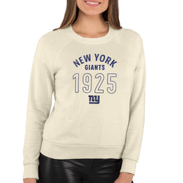 New York Giants NFL Womens Big Date French Terry Slouchy Top - Birch