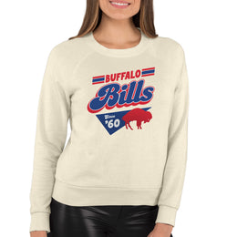 Buffalo Bills NFL Womens Vintage Charm French Terry Slouchy Top - Birch