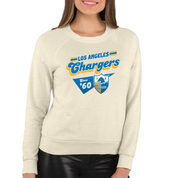 Los Angeles Chargers NFL Womens Vintage Charm French Terry Slouchy Top - Birch
