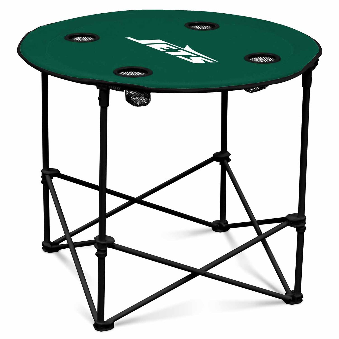 New York Jets NFL Portable Round Tailgate Table With Carrying Bag - Green