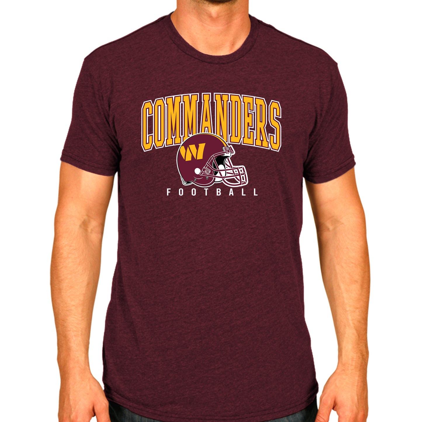 Washington Commanders NFL Adult All Star Heather Tag-Less T-Shirt - Maroon Heather