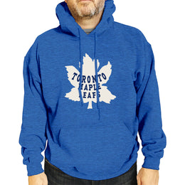 Toronto Maple Leafs Adult NHL Retro Logo Hockey Fleece Hooded Sweatshirt - Royal Heather