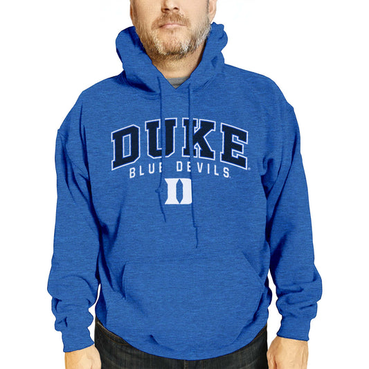 Duke Blue Devils NCAA Adult Unisex Starting Fresh Heathered Hooded Fleece Sweatshirt - Royal Heather