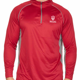 Indiana Hoosiers Mens NCAA Campus Classic Long Sleeve 1/4 Zip Windshirt - Cardinal