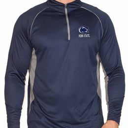 Penn State Nittany Lions Mens NCAA Campus Classic Long Sleeve 1/4 Zip Windshirt - Navy