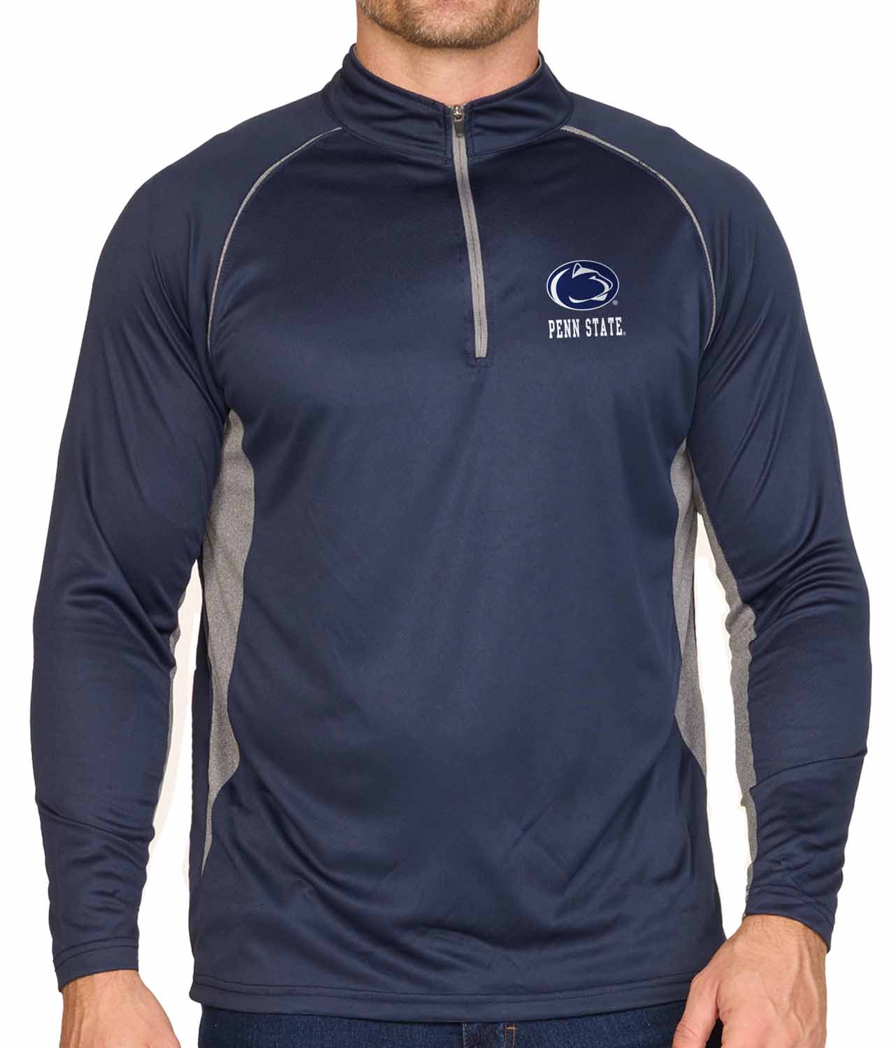 Penn State Nittany Lions Mens NCAA Campus Classic Long Sleeve 1/4 Zip Windshirt - Navy