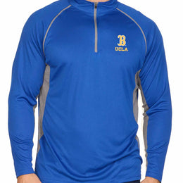 UCLA Bruins Mens NCAA Campus Classic Long Sleeve 1/4 Zip Windshirt - Royal