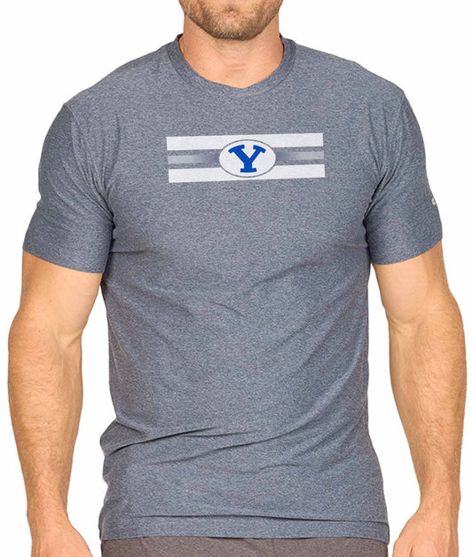 BYU Cougars Unisex NCAA Scholarship Cloud Jersey Athletic Short Sleeve Performance Tee - Navy Heather