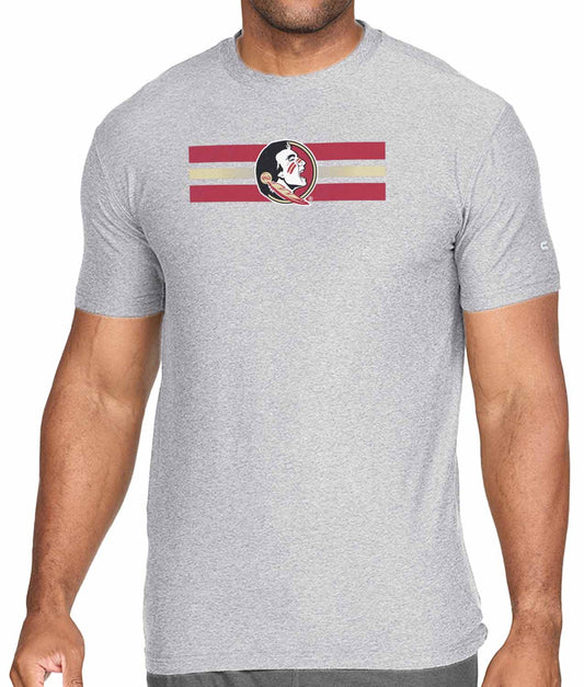 Florida State Seminoles Unisex NCAA Scholarship Cloud Jersey Athletic Short Sleeve Performance Tee - Gray Heather
