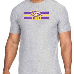 LSU Tigers Unisex NCAA Scholarship Cloud Jersey Athletic Short Sleeve Performance Tee - Gray Heather