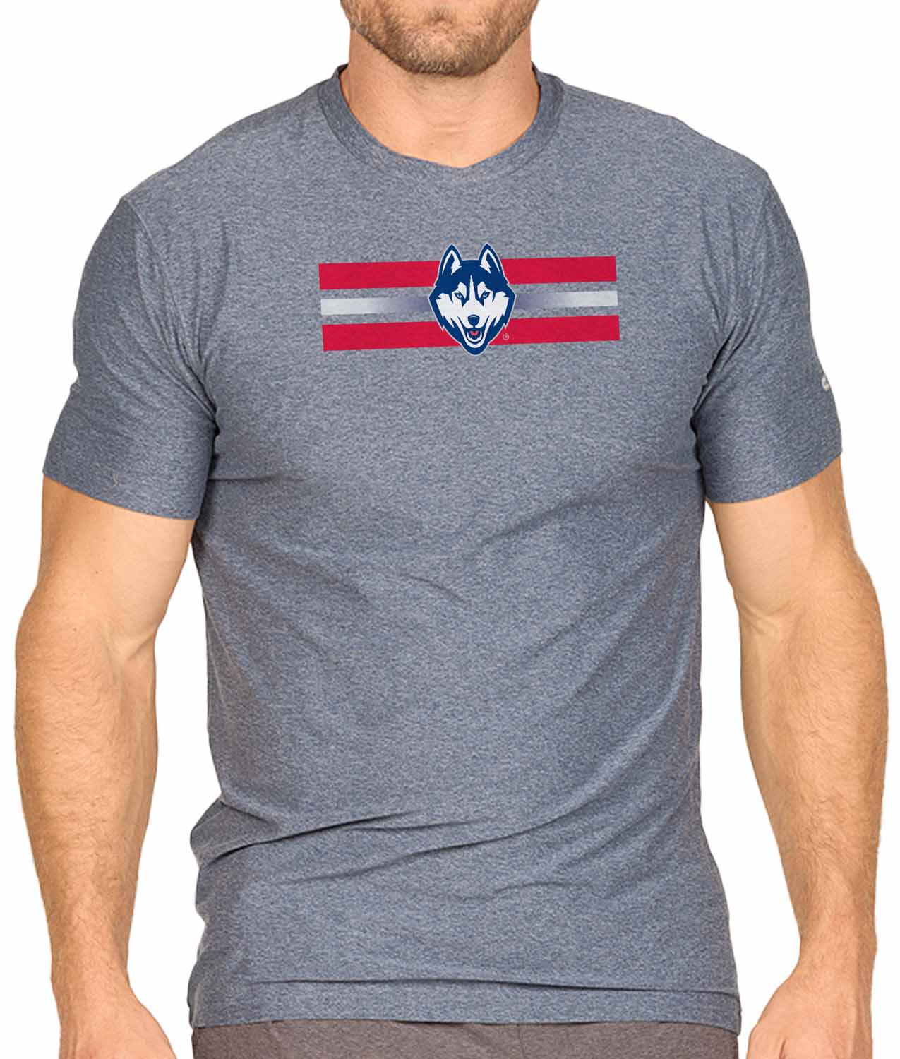 UCONN Huskies Unisex NCAA Scholarship Cloud Jersey Athletic Short Sleeve Performance Tee - Navy Heather