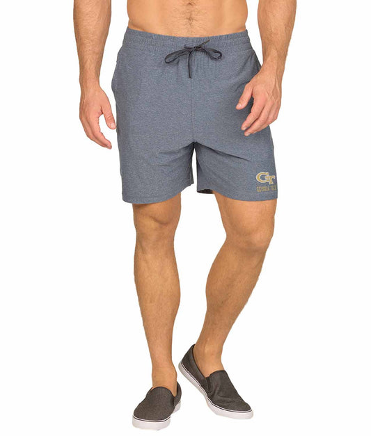 Georgia Tech Yellowjackets NCAA Men’s University Athletic Performance Shorts - Navy Heather