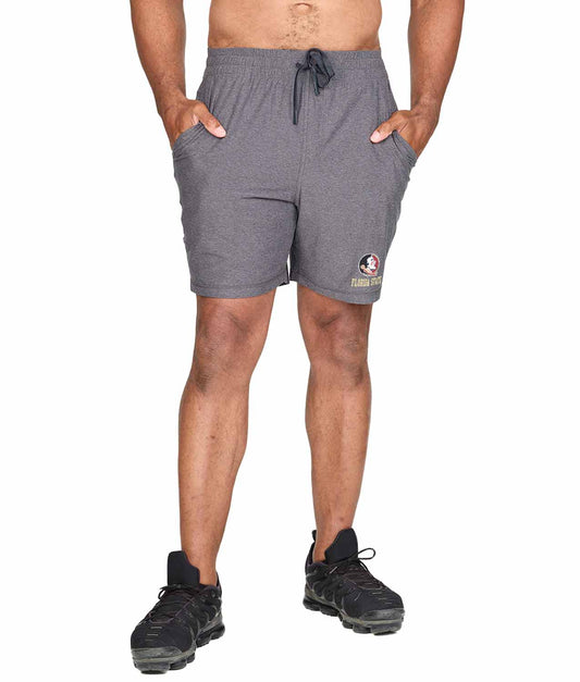 Florida State Seminoles NCAA Men’s University Athletic Performance Shorts - Gray Heather