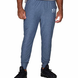 BYU Cougars NCAA Men’s University Cloud Jersey Performance Jogger Pants with Drawstring Waistband - Navy Heather