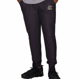 Purdue Boilermakers NCAA Men’s University Cloud Jersey Performance Jogger Pants with Drawstring Waistband - Black Heather