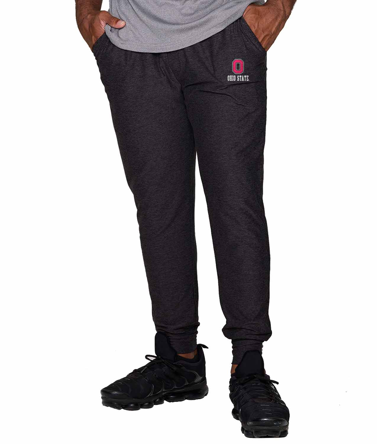 Ohio State Buckeyes NCAA Men’s University Cloud Jersey Performance Jogger Pants with Drawstring Waistband - Black Heather