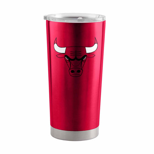 Chicago Bulls NBA Basketball 20oz Stainless Steel Vacuum Insulated Game Day Tumbler with Silicone Grip - Red