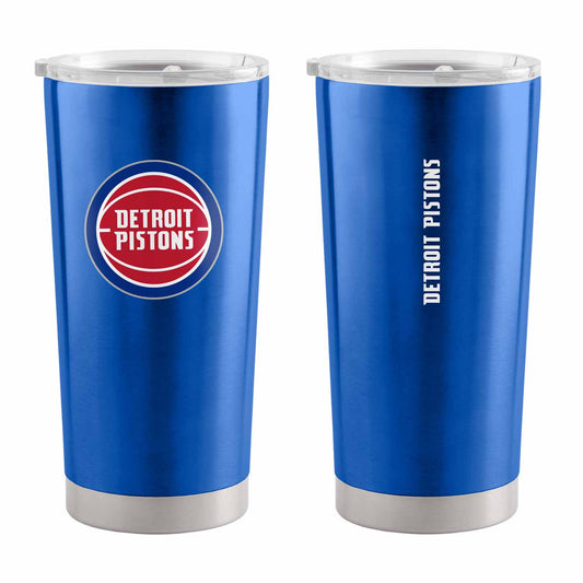 Detroit Pistons NBA Basketball 20oz Stainless Steel Vacuum Insulated Game Day Tumbler with Silicone Grip - Royal