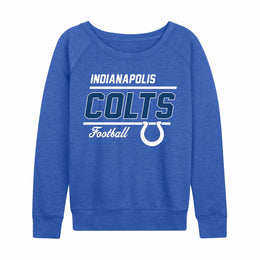 Indianapolis Colts NFL Womens Crew Neck Light Weight - Royal Heather