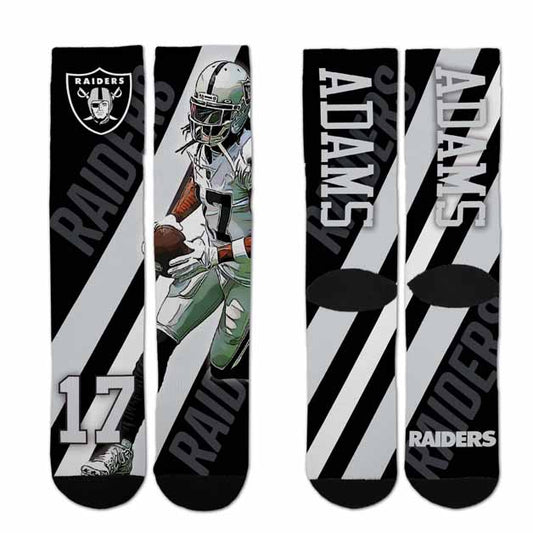 Las Vegas Raiders NFL Adult Player Stripe Sock - Black #17