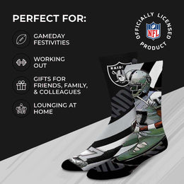 Las Vegas Raiders NFL Adult Player Stripe Sock - Black #17