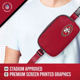 San Francisco 49ers NFL Gameday On The Move Crossbody Belt Bag - Red