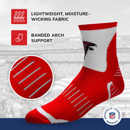 Atlanta Falcons NFL Performance Quarter Length Socks - Red