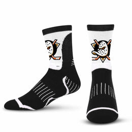 Anaheim Ducks NHL Adult Surge Team Mascot Mens and Womens Quarter Socks - Black