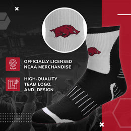 Arkansas Razorbacks Adult NCAA Surge Quarter Length Crew Socks - Maroon