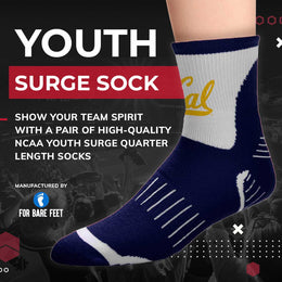 Cal Golden Bears NCAA Youth Surge Team Mascot Quarter Socks - Navy