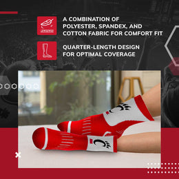 Cincinnati  Bearcats Adult NCAA Surge Quarter Length Crew Socks - Red