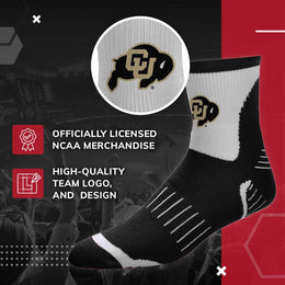 Colorado Buffaloes NCAA Youth Surge Team Mascot Quarter Socks - Black