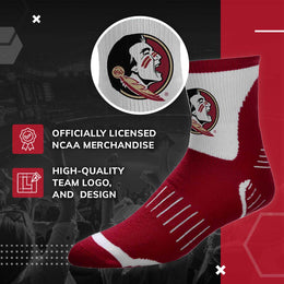 Florida State Seminoles Adult NCAA Surge Quarter Length Crew Socks - Maroon