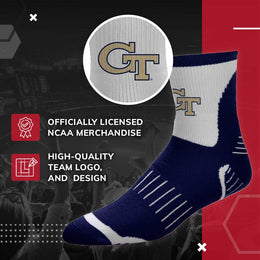 Georgia Tech Yellowjackets NCAA Youth Surge Team Mascot Quarter Socks - Navy