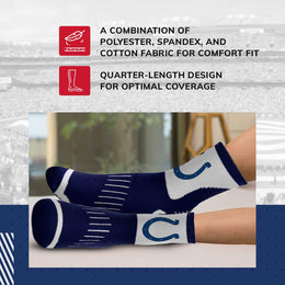 Indianapolis Colts NFL Performance Quarter Length Socks - Navy