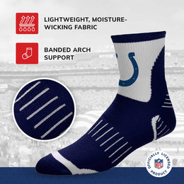 Indianapolis Colts NFL Performance Quarter Length Socks - Navy