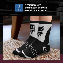 Los Angeles Kings NHL Adult Surge Team Mascot Mens and Womens Quarter Socks - Black
