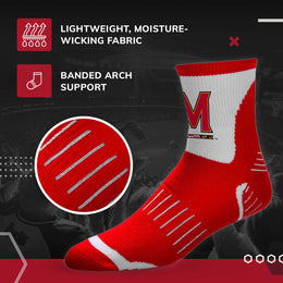 Maryland Terrapins NCAA Youth Surge Team Mascot Quarter Socks - Red