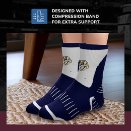 Nashville Predators NHL Adult Surge Team Mascot Mens and Womens Quarter Socks - Navy