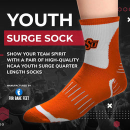 Oklahoma State Cowboys NCAA Youth Surge Team Mascot Quarter Socks - Orange