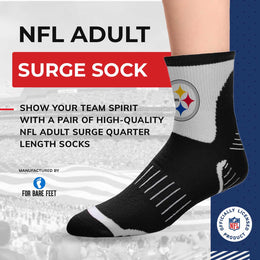 Pittsburgh Steelers NFL Performance Quarter Length Socks - Black