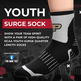 Purdue Boilermakers NCAA Youth Surge Team Mascot Quarter Socks - Black