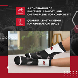 USC Trojans Youth Surge Crew Socks Sports Fan For Boys and Girls with Logo - Black