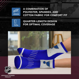 St. Louis Blues NHL Adult Surge Team Mascot Mens and Womens Quarter Socks - Royal