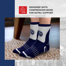 Tennessee Titans NFL Performance Quarter Length Socks - Navy