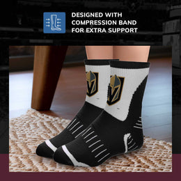 Las Vegas Golden Knights NHL Adult Surge Team Mascot Mens and Womens Quarter Socks - Black
